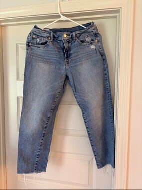 GAP Light Blue Distressed Ankle Jeans